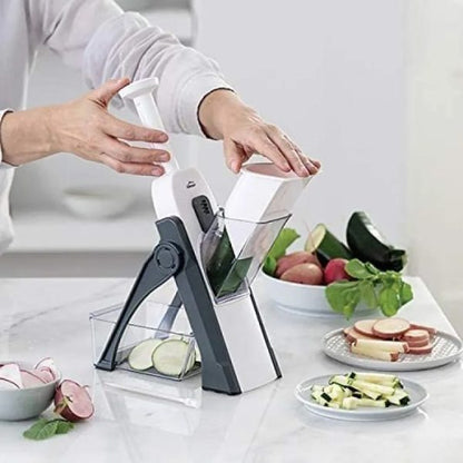 4 In 1 Vegetable Cutter Chopper Adjustable Multi-function Drum Cutter Vertical Vegetable Cutter Kitchen Shredder Grater Artifact